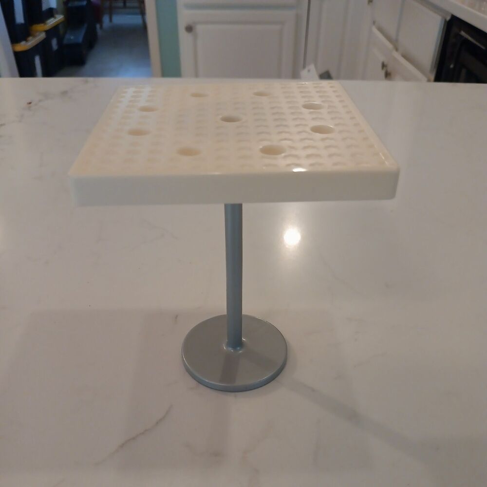 Barbie Dream House Bar Height Table Replacement 2016 White and Silver 5"